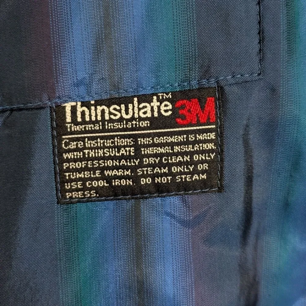 Pendleton 100% Virgin Wool Thinsulate Bomber Jacket Grey 2XT Tall Rare